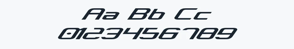 Rzeczywista próbka kroju Concielian — Aa Bb Cc 0123456789