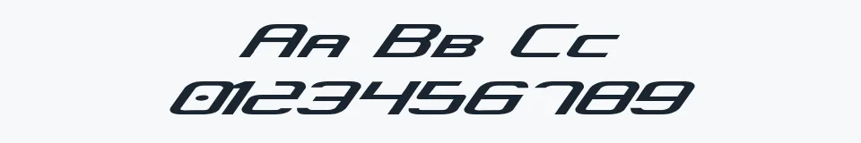 Rzeczywista próbka kroju Concielian Jet — Aa Bb Cc 0123456789