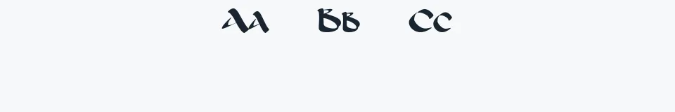 Rzeczywista próbka kroju Corbei Uncial — Aa Bb Cc 0123456789