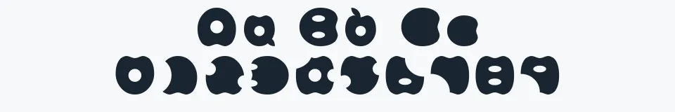 Rzeczywista próbka kroju APPLE — Aa Bb Cc 0123456789