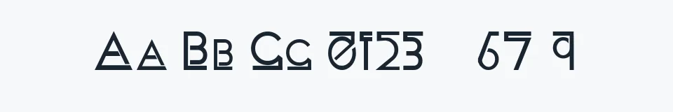Rzeczywista próbka kroju FailedFont 1 — Aa Bb Cc 0123456789