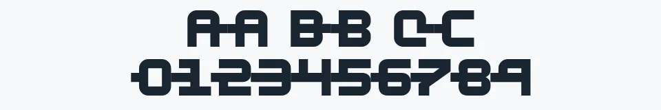 Rzeczywista próbka kroju Kinex X — Aa Bb Cc 0123456789