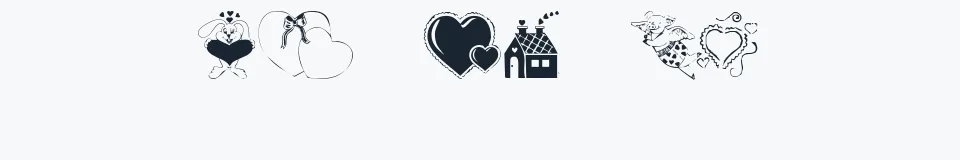 Rzeczywista próbka kroju KR Belated Valentine — Aa Bb Cc 0123456789