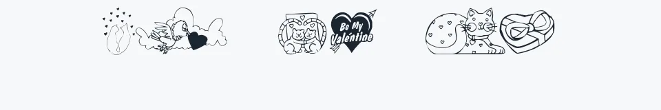 Rzeczywista próbka kroju KR Be Mine Again — Aa Bb Cc 0123456789