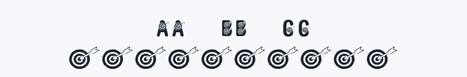Rzeczywista próbka kroju KR Bullseye! — Aa Bb Cc 0123456789