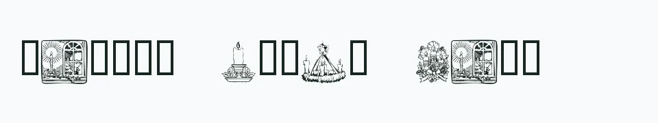 Rzeczywisty podgląd fontu KR Christmas Candles – Zażółć gęślą jaźń