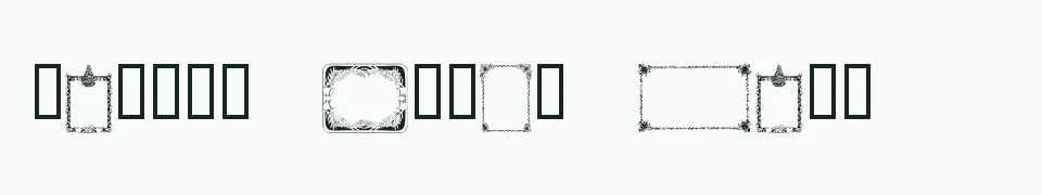 Rzeczywisty podgląd fontu KR Christmas Frames – Zażółć gęślą jaźń
