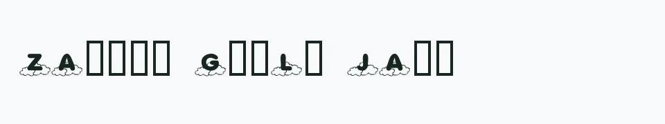 Rzeczywisty podgląd fontu KR Cloud Nine – Zażółć gęślą jaźń