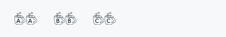 Rzeczywista próbka kroju KR Coffee Love — Aa Bb Cc 0123456789