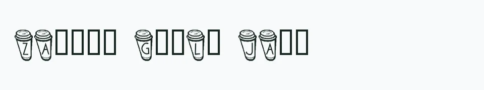 Rzeczywisty podgląd fontu KR Coffee To Go – Zażółć gęślą jaźń