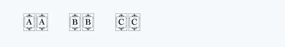 Rzeczywista próbka kroju KR Deco Caps One — Aa Bb Cc 0123456789