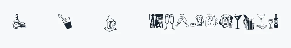 Rzeczywista próbka kroju KR Drink Up! — Aa Bb Cc 0123456789