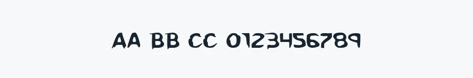 Rzeczywista próbka kroju Kreeture Italic — Aa Bb Cc 0123456789
