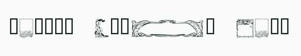 Rzeczywisty podgląd fontu KR Fab Frames and Borders – Zażółć gęślą jaźń