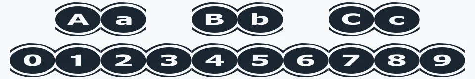 Rzeczywista próbka kroju D3 Mochism — Aa Bb Cc 0123456789