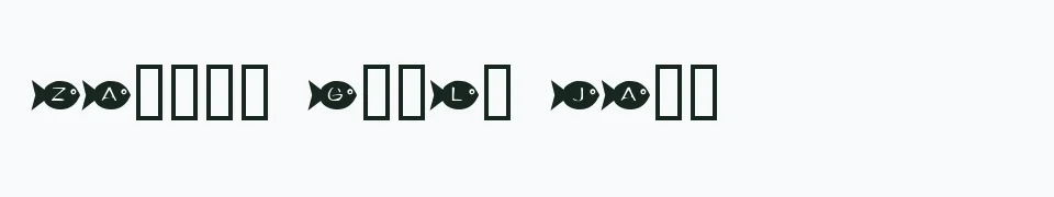 Rzeczywisty podgląd fontu KR Fishy – Zażółć gęślą jaźń