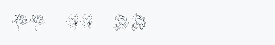 Rzeczywista próbka kroju KR Floral Color Me 2 — Aa Bb Cc 0123456789