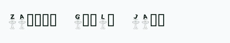 Rzeczywisty podgląd fontu KR Fountain – Zażółć gęślą jaźń