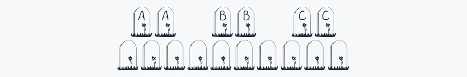 Rzeczywista próbka kroju KR Gravestone — Aa Bb Cc 0123456789