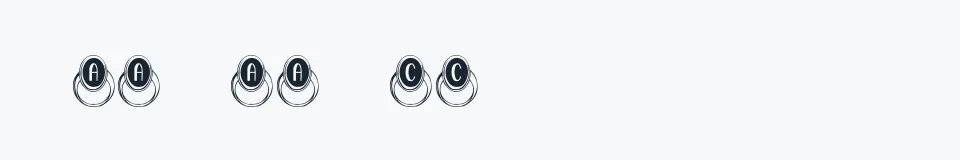 Rzeczywista próbka kroju KR Mood Ring — Aa Bb Cc 0123456789