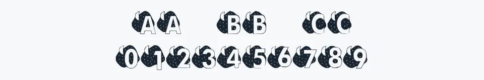 Rzeczywista próbka kroju KR Moonlit — Aa Bb Cc 0123456789