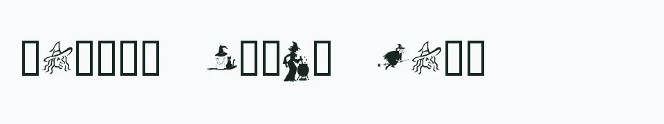 Rzeczywisty podgląd fontu KR Oh Witchy Poo! – Zażółć gęślą jaźń