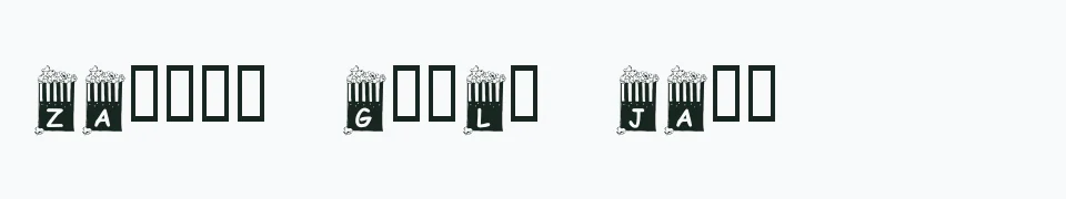 Rzeczywisty podgląd fontu KR Popcorn Time! – Zażółć gęślą jaźń