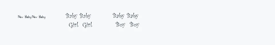Rzeczywista próbka kroju KR Scrappin Babies — Aa Bb Cc 0123456789