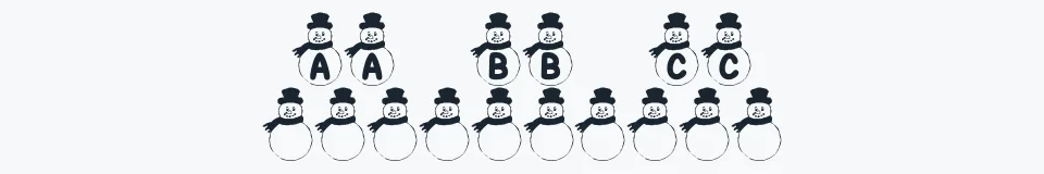 Rzeczywista próbka kroju KR Snowman — Aa Bb Cc 0123456789