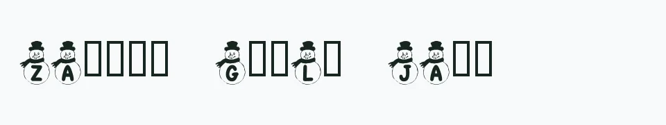 Rzeczywisty podgląd fontu KR Snowman – Zażółć gęślą jaźń