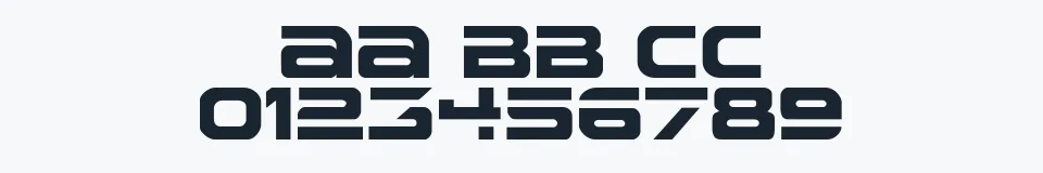 Rzeczywista próbka kroju Earth — Aa Bb Cc 0123456789