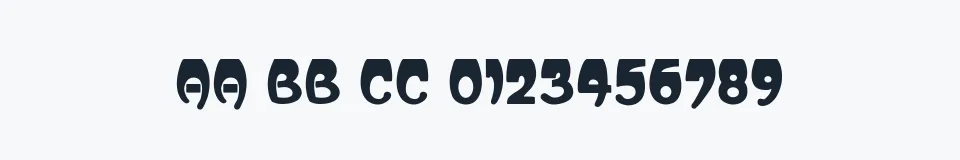 Rzeczywista próbka kroju Vassar — Aa Bb Cc 0123456789