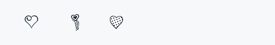 Rzeczywista próbka kroju KR Valentine Dings — Aa Bb Cc 0123456789