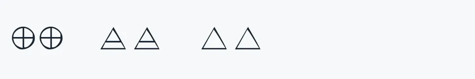 Rzeczywista próbka kroju KR Wiccan Symbols — Aa Bb Cc 0123456789