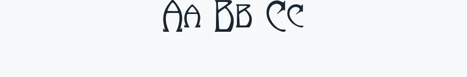 Rzeczywista próbka kroju Norumbega Demo — Aa Bb Cc 0123456789