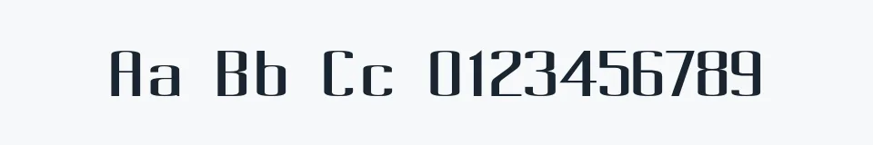 Rzeczywista próbka kroju Pecot — Aa Bb Cc 0123456789