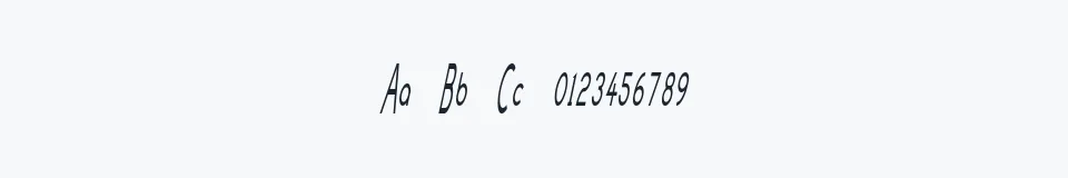 Rzeczywista próbka kroju Slight Changes — Aa Bb Cc 0123456789