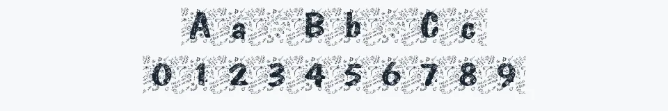 Rzeczywista próbka kroju Trashed — Aa Bb Cc 0123456789
