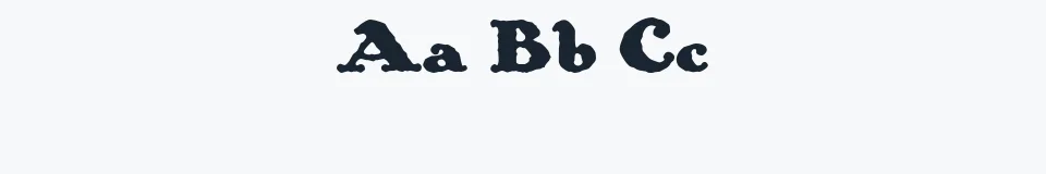 Rzeczywista próbka kroju Wolfram — Aa Bb Cc 0123456789