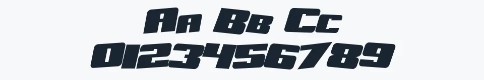 Rzeczywista próbka kroju Aftershock Debris Solid — Aa Bb Cc 0123456789