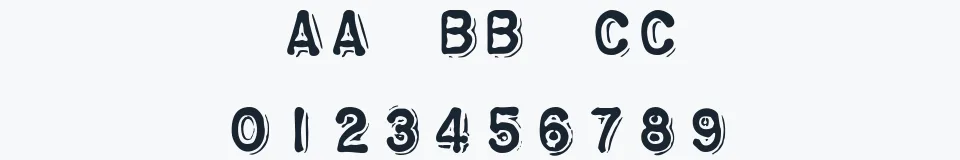 Rzeczywista próbka kroju ChromosomeHeavy — Aa Bb Cc 0123456789