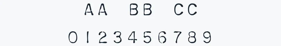 Rzeczywista próbka kroju ChromosomeLight — Aa Bb Cc 0123456789