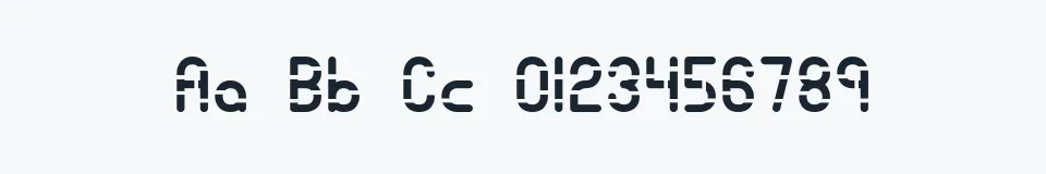 Rzeczywista próbka kroju Entangled Layer A BRK — Aa Bb Cc 0123456789