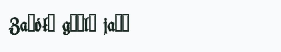 Rzeczywisty podgląd fontu TypographerFraktur Contour – Zażółć gęślą jaźń