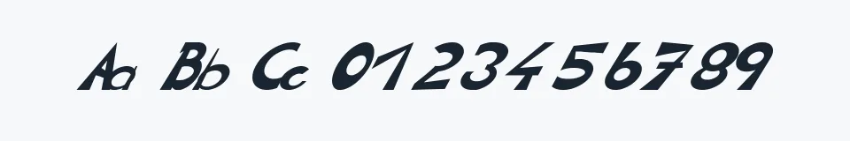 Rzeczywista próbka kroju CIRCLINE — Aa Bb Cc 0123456789