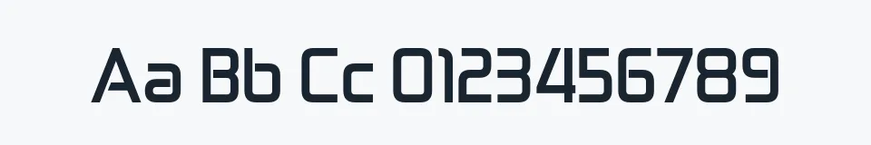 Rzeczywista próbka kroju Zekton — Aa Bb Cc 0123456789