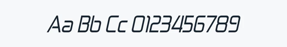 Rzeczywista próbka kroju Zekton — Aa Bb Cc 0123456789