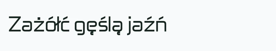 Rzeczywisty podgląd fontu Zekton – Zażółć gęślą jaźń