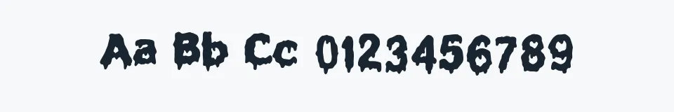 Rzeczywista próbka kroju Liquidism part 2 — Aa Bb Cc 0123456789