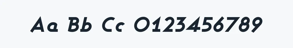 Rzeczywista próbka kroju Ashby Extra Bold — Aa Bb Cc 0123456789